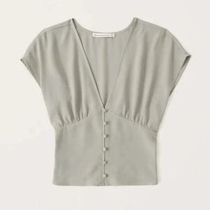 Abercrombie and Fitch Sage Button-Down with Dolman Sleeves.